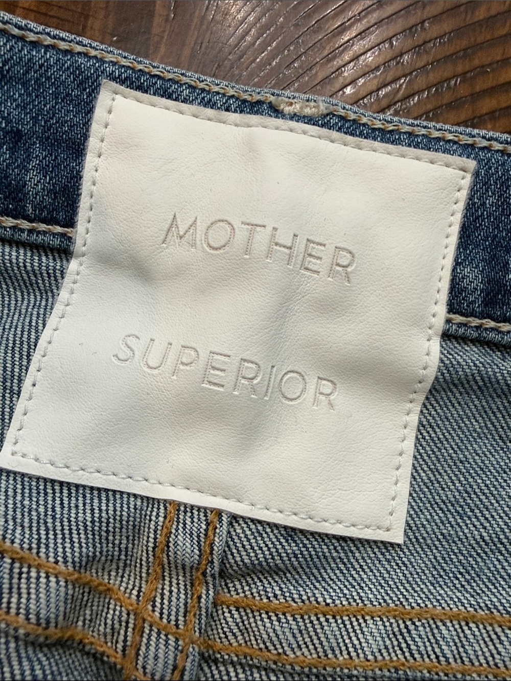 MOTHER Blue Distressed Flare Jeans - Picture 11 of 15